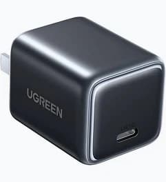 Cargador Ugreen MINI 30W PD usb-c pd-gan carga rápida negro