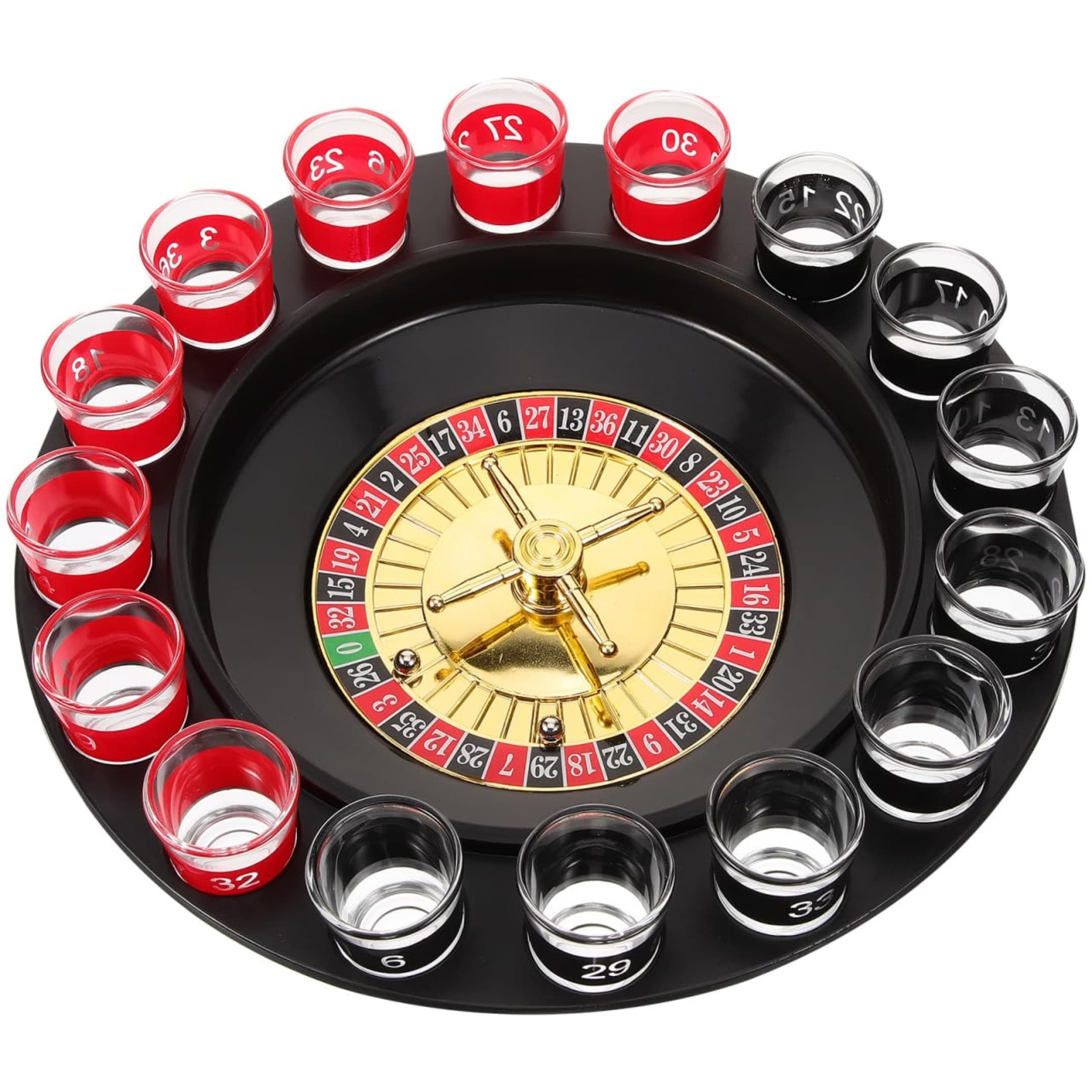 Juego De Mesa Ruleta Casino Con Copas De Shots