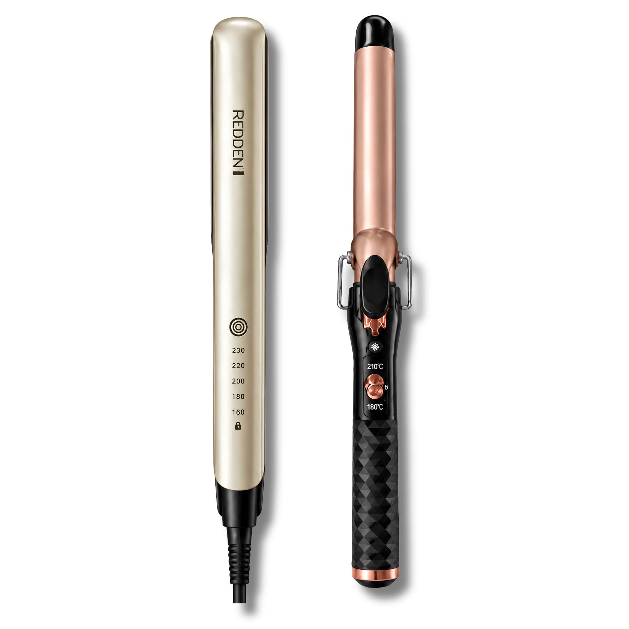Set Combo De Plancha Y Pinza Rizadora Redden RD2560 Para Cabello 1.1