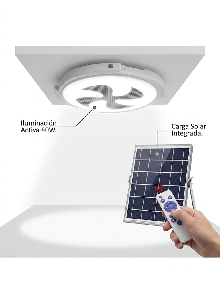 Lampara Solar De Techo 400W