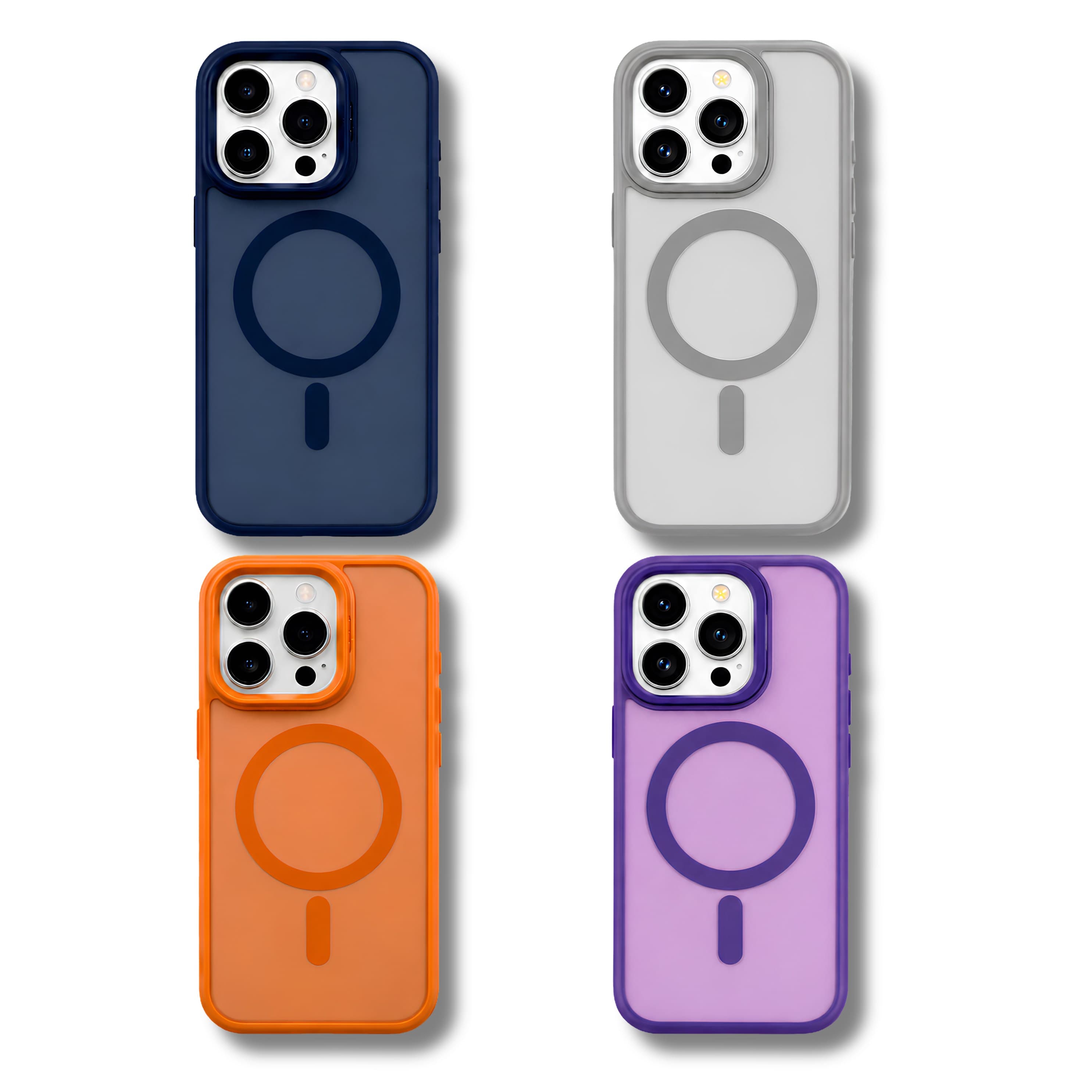 Forro Semi Transparente Para Celular Funda MagSafe Con Textura Suave Iphone 14 Pro