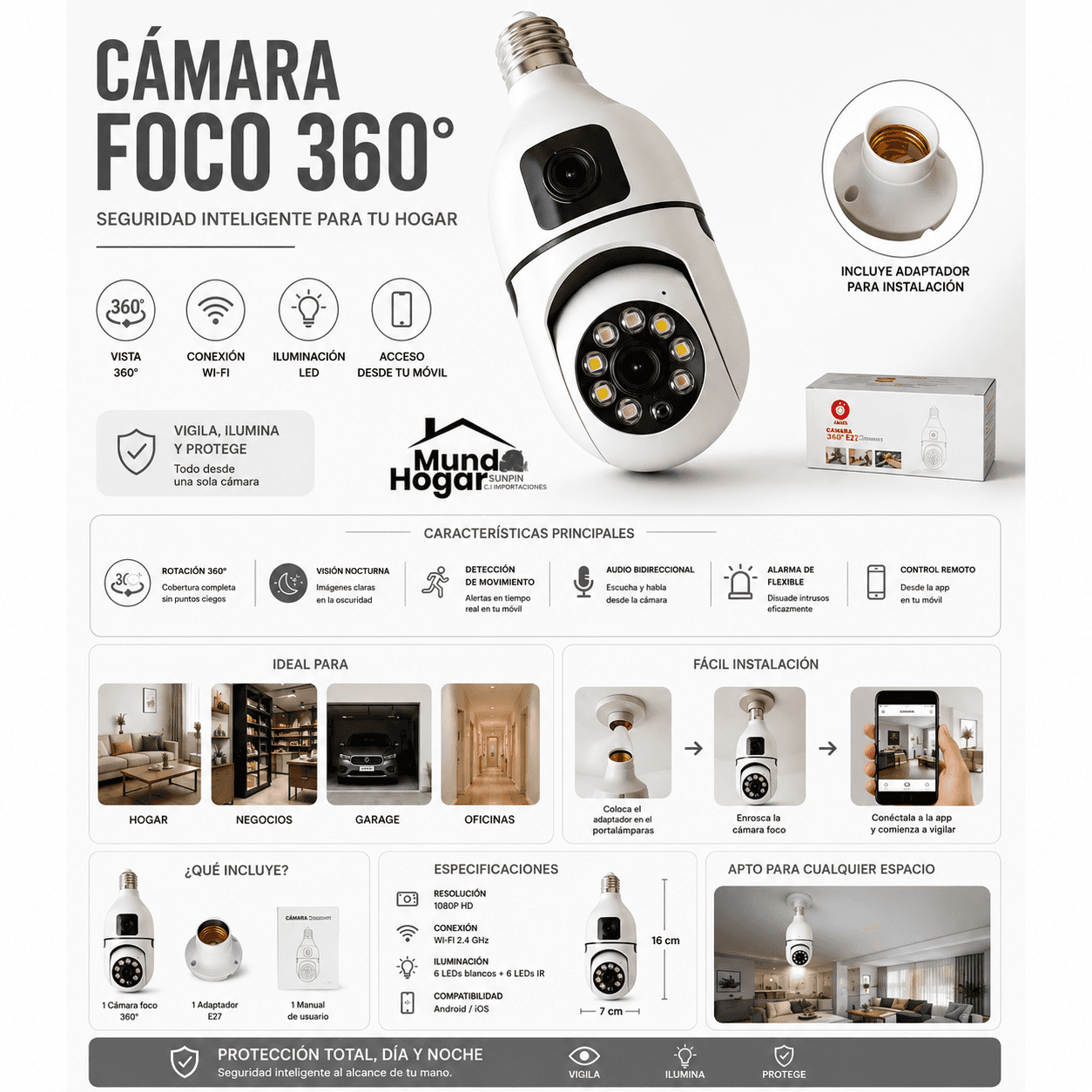Cámara Foco 360°