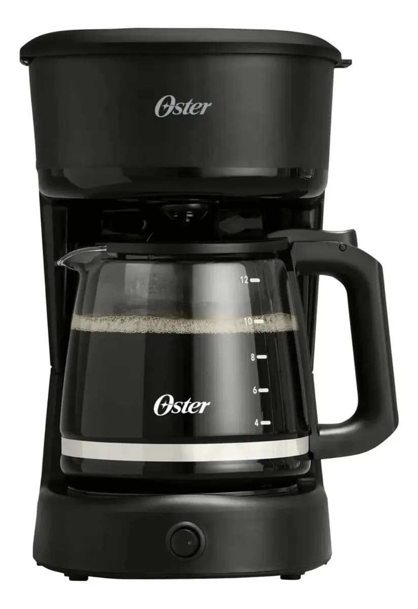 Cafetera, 12 Tazas Oster, con Filtro Reutilizable, Botón Luz Encendido y Apagado