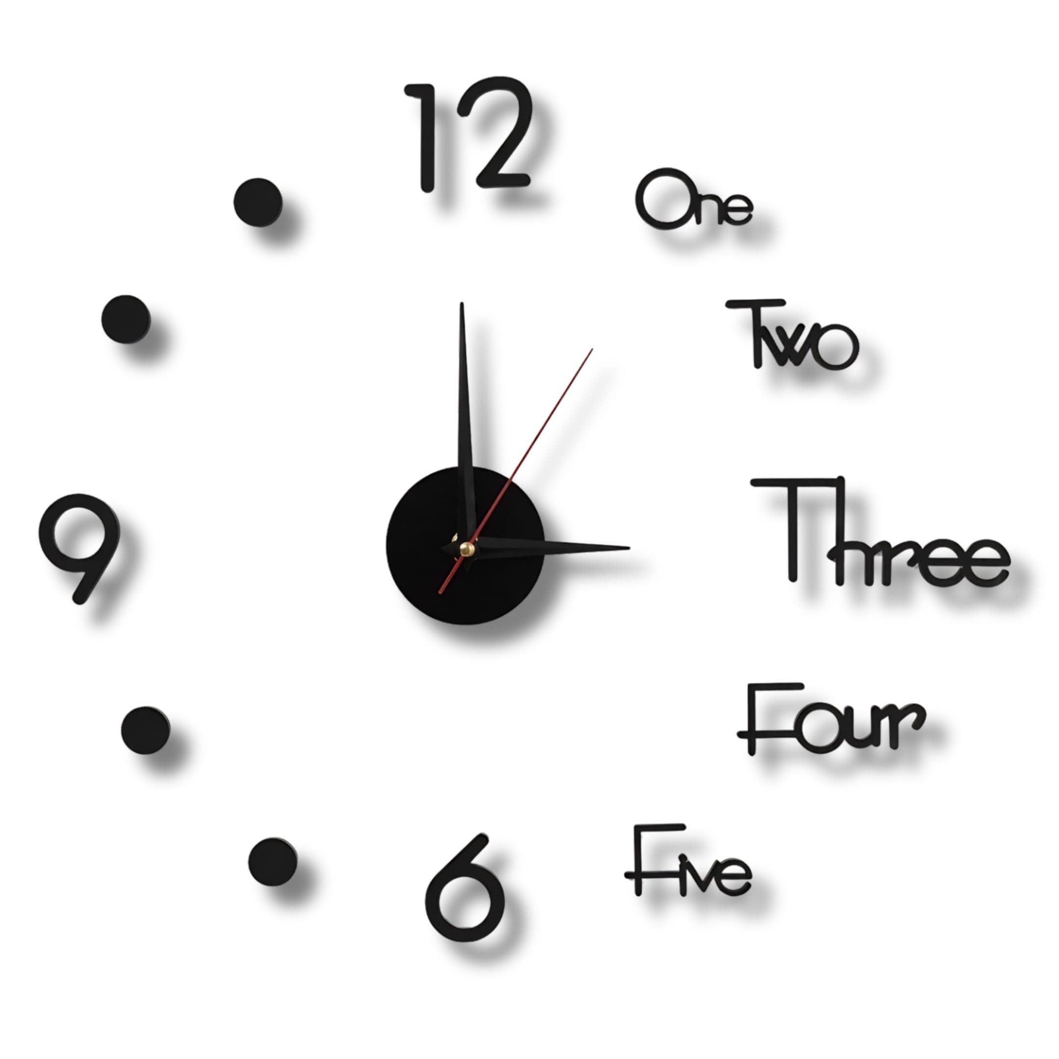 Reloj De Pared Grande Moderno ZH1738 De 40cm Con Diseño Elegante