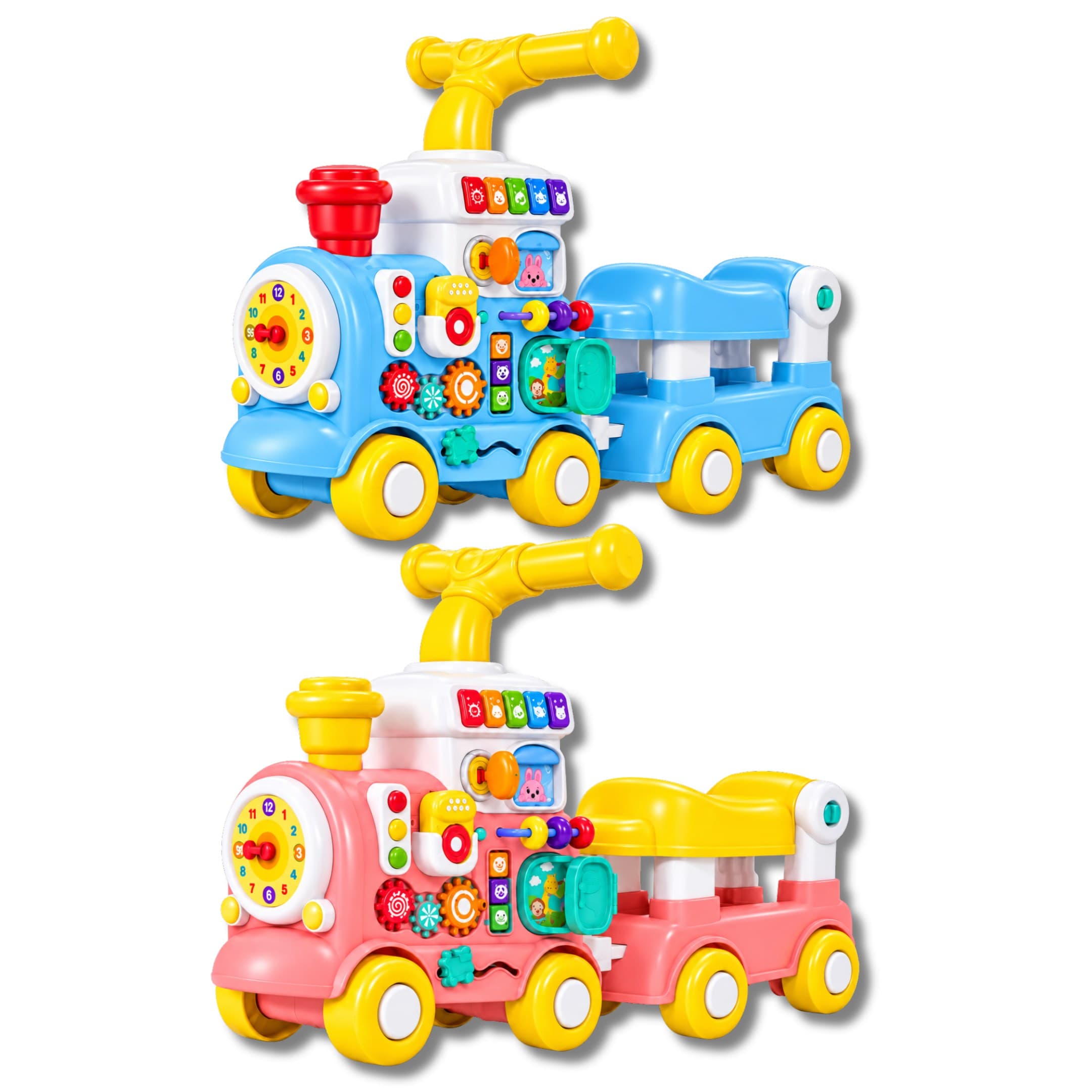 Andador Y Caminador Didactico Musical 5 En 1 Para Bebes Tren Interactivo