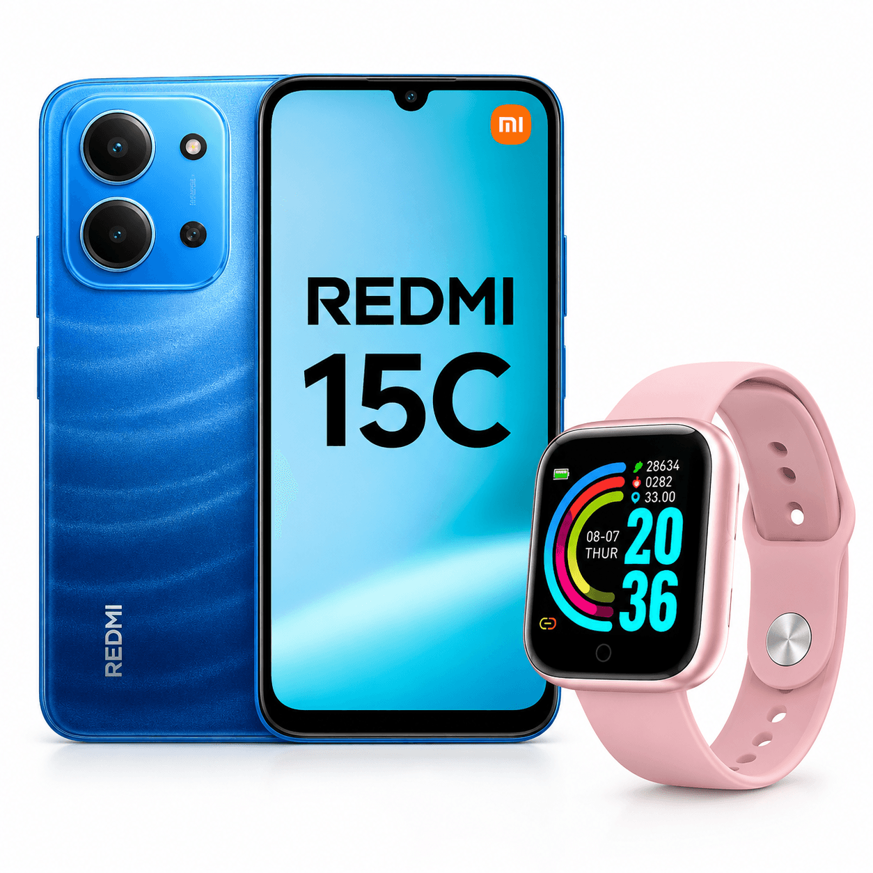 CELULAR REDMI 15C 256GB 8RAM + SMART WATCH ME-10 SERIE MINI