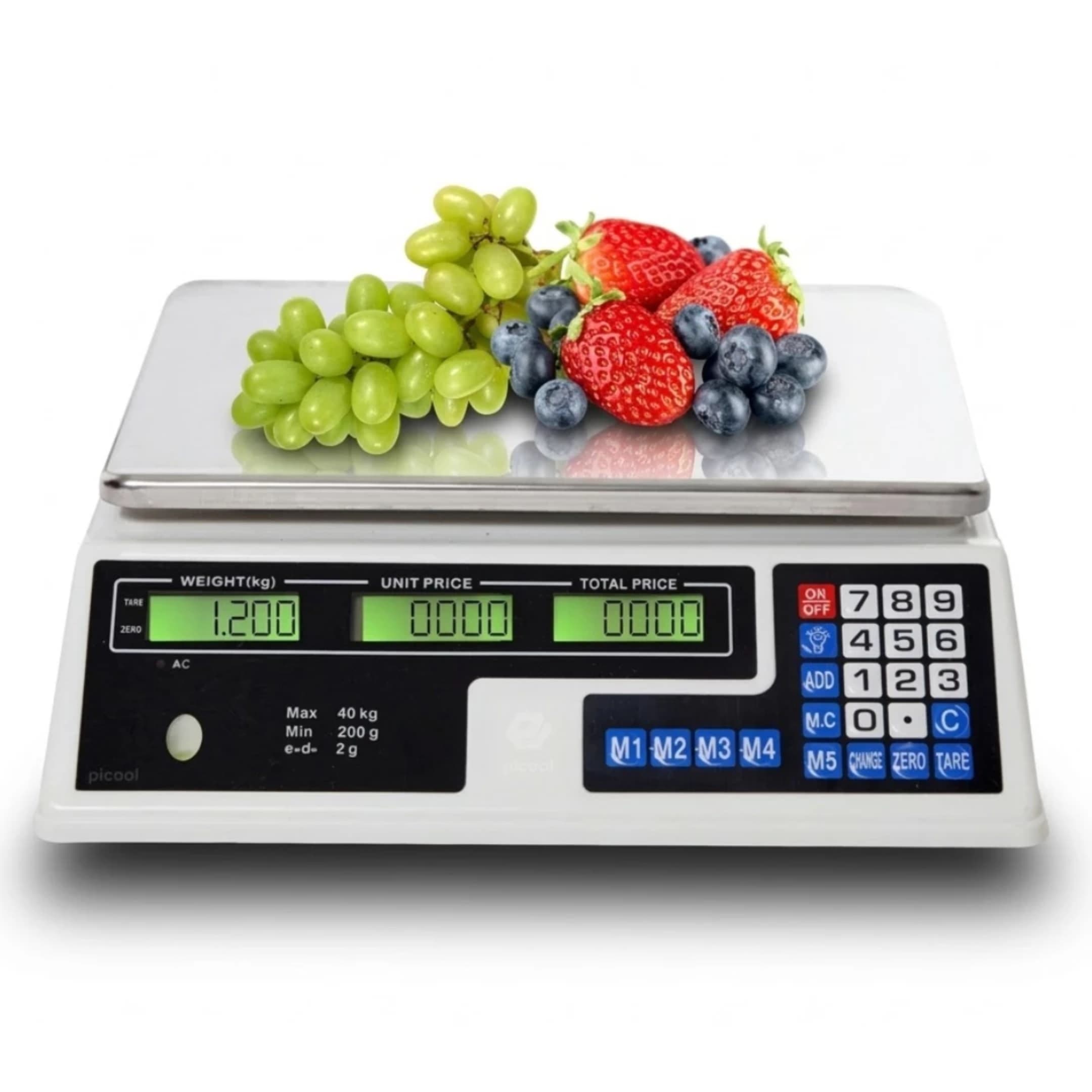 Bascula Digital Comercial 40kg Peso Electronico Alta Precision Pantalla Lcd