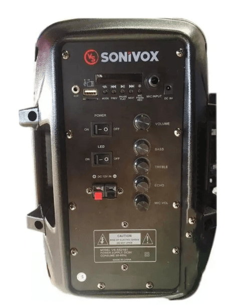 CABINA ACTIVA SONIVOX PROFESIONAL 8 RECARGABLE + MICROFONO