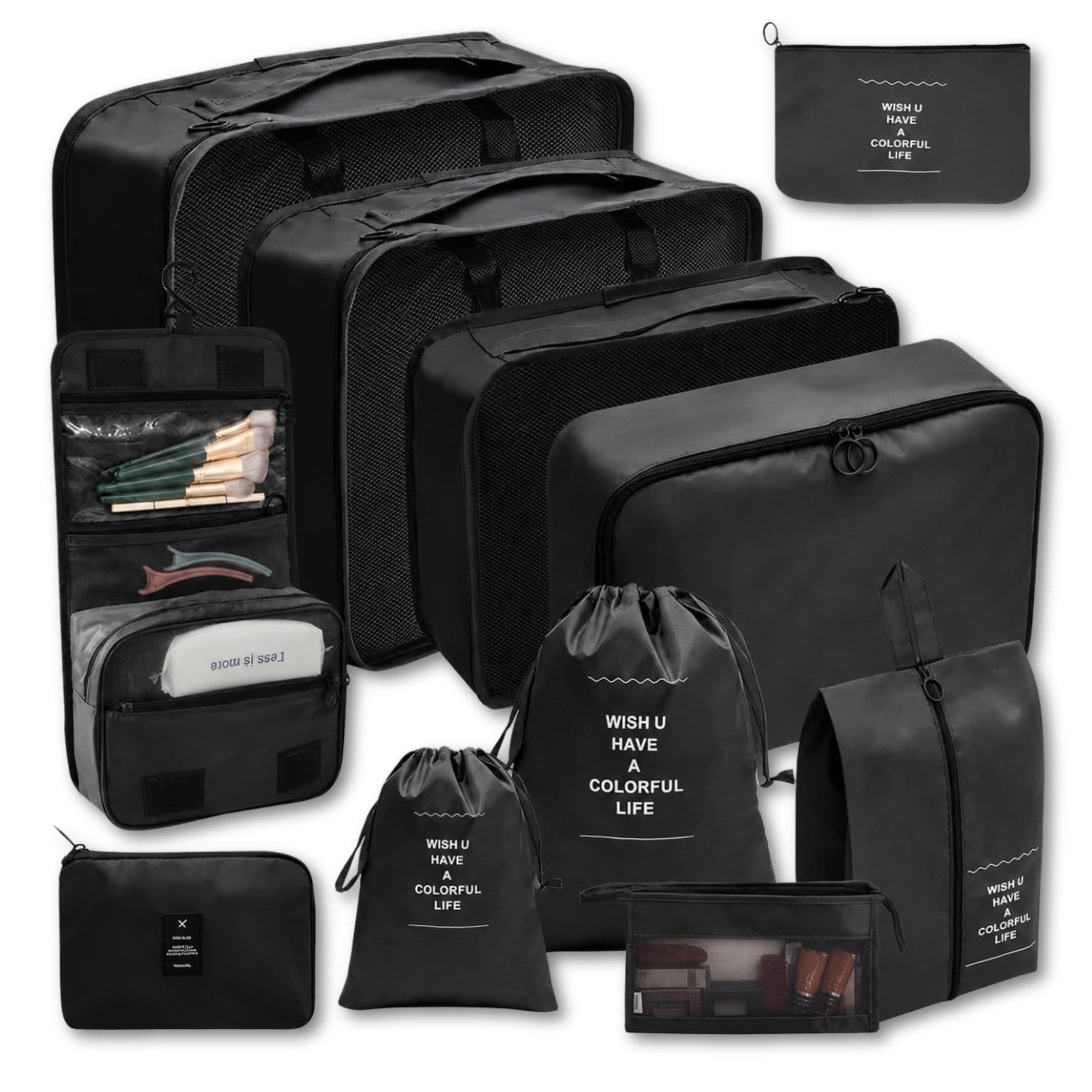 Kit Organizador De Ropa De Viaje De 11 Piezas Plegables