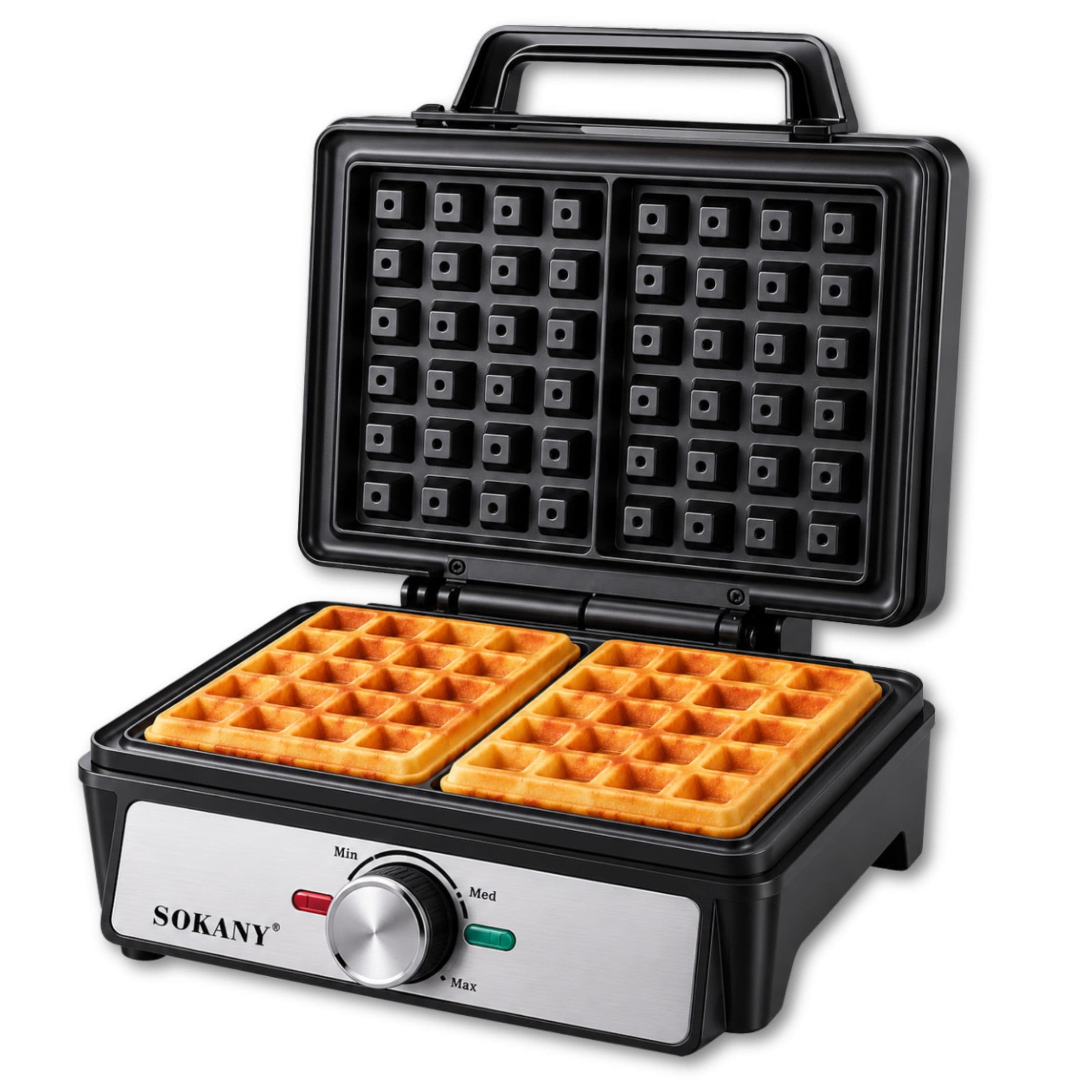 Waflera Eléctrica Doble Sokany SK 08025 Control De Temperatura Y Calentamiento Uniforme