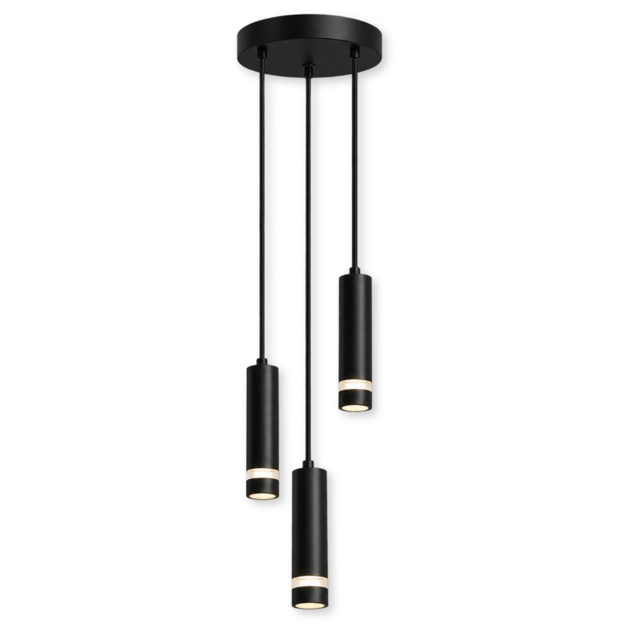 Lámpara Colgante Decorativa De 3 Luces Estructura Moderna Y Acabados Elegantes