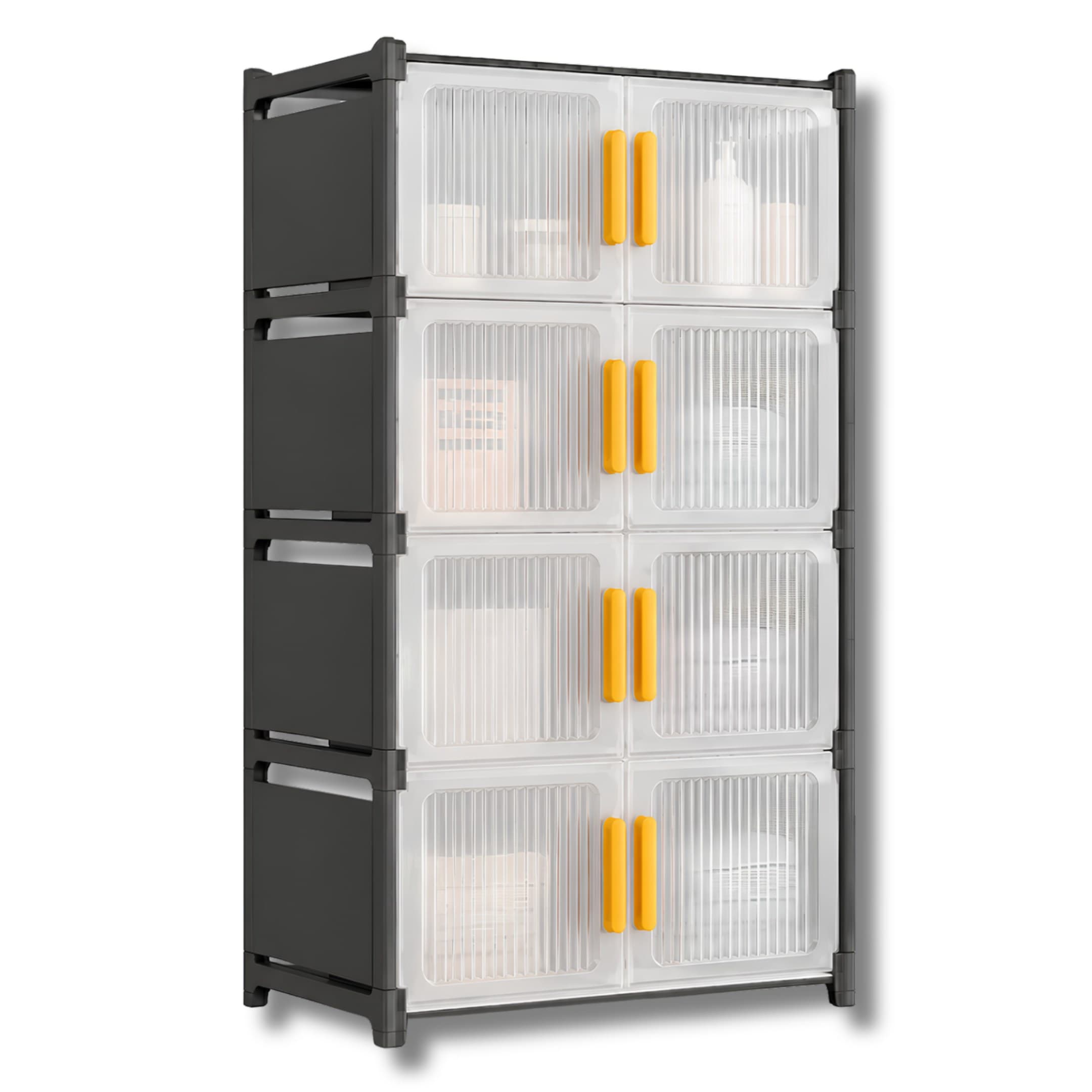 Mueble Organizador 4 Niveles Multiusos Tipo Armario Con Puertas Y Manijas TD-94-1