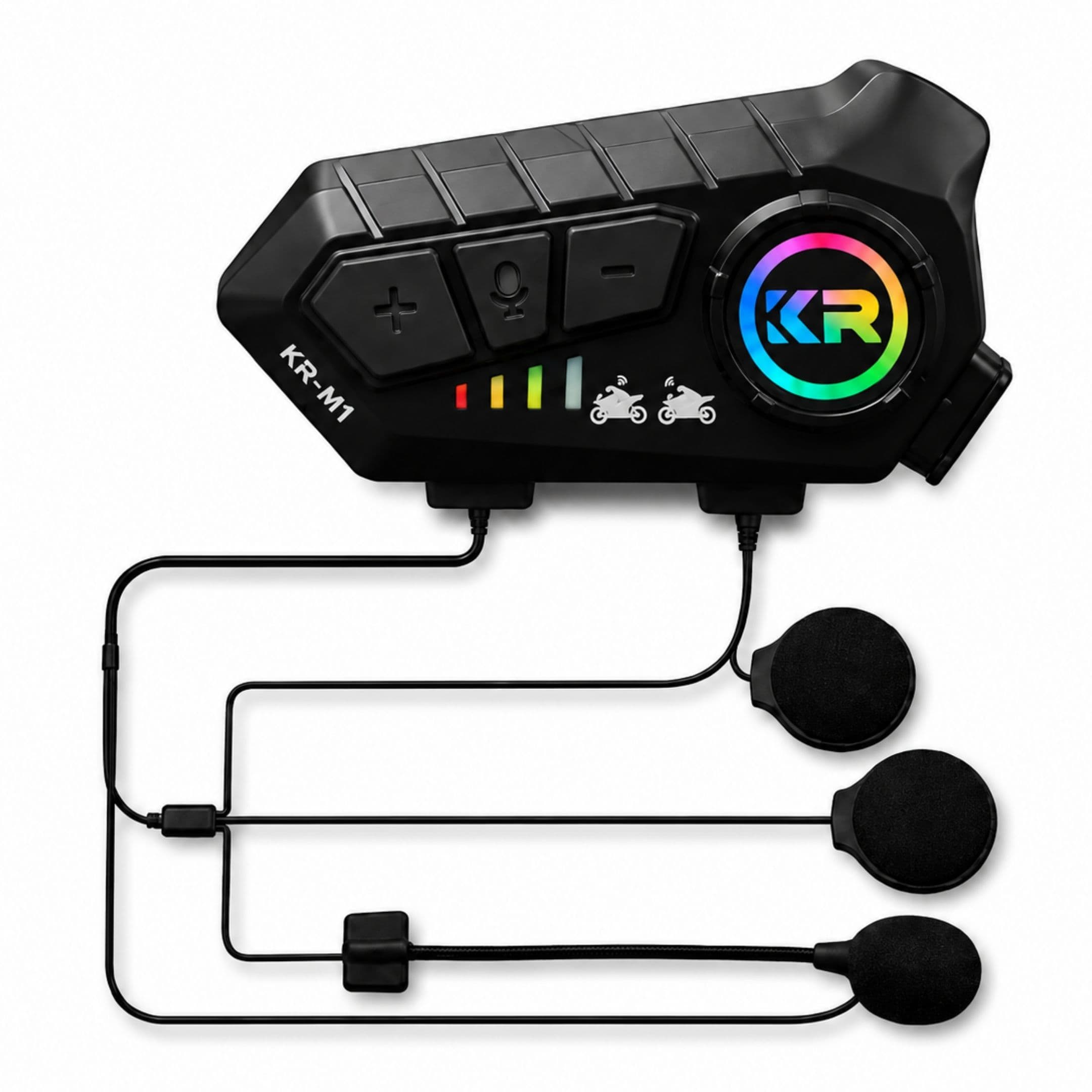 Intercomunicador Para Casco KR M1 Conexión Dual Para Llamadas Y Navegación GPS