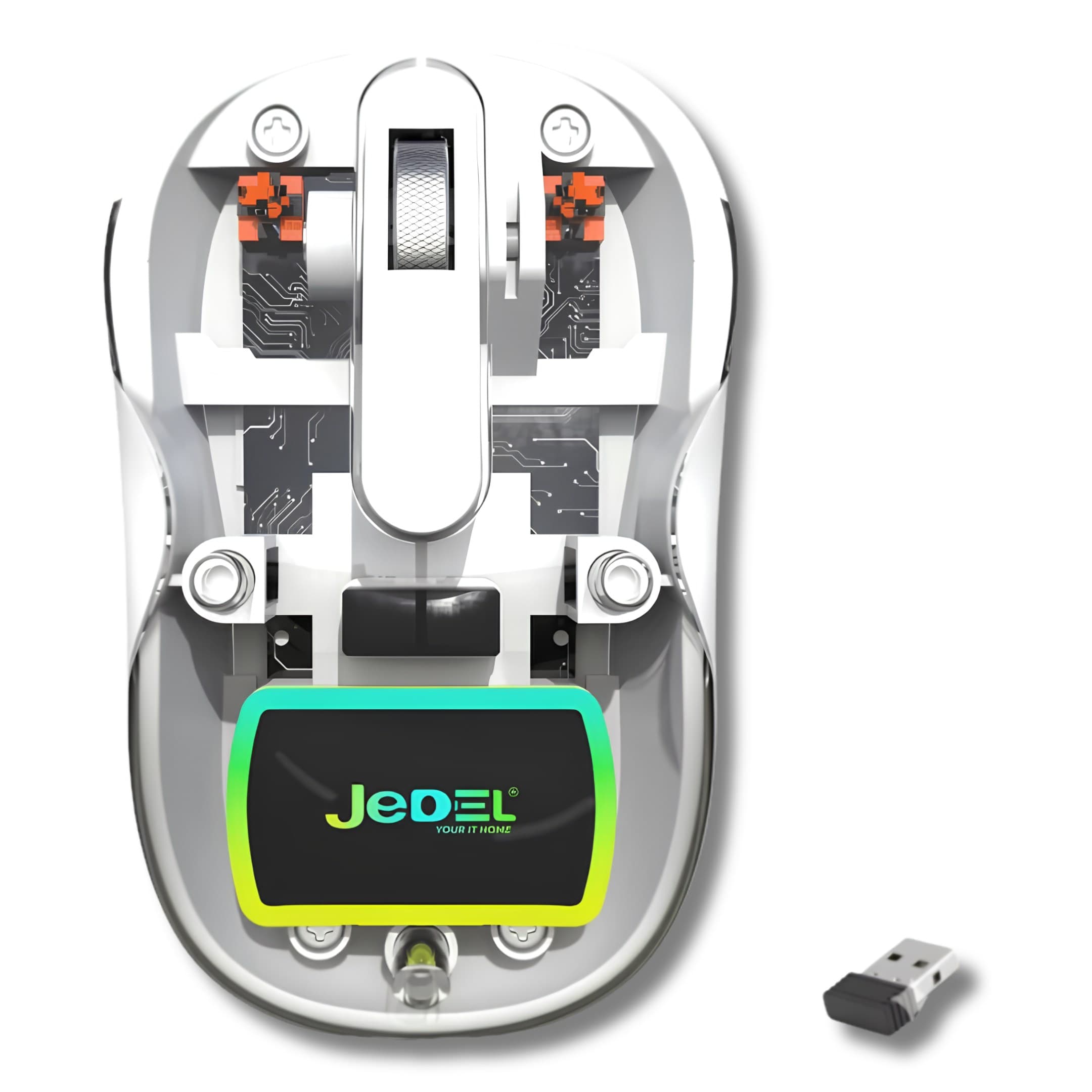 Mouse Inalámbrico Jedel WD141 Recargable Con Conexión USB RGB