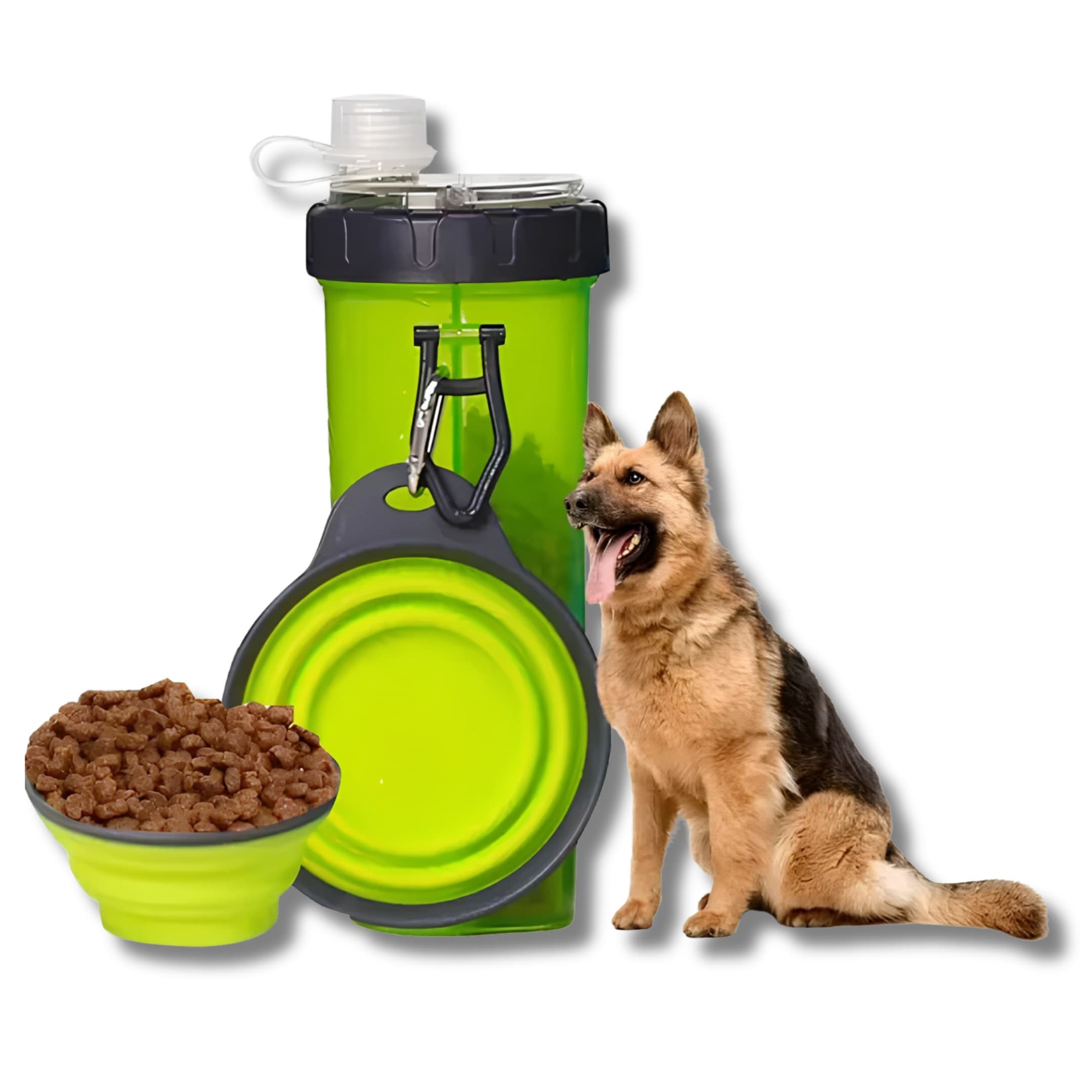 Porta Comida Para Mascotas 2 En 1 Contenedor De Agua Y Alimento Portátil